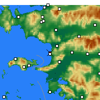 Nearby Forecast Locations - Kuşadası - Carte