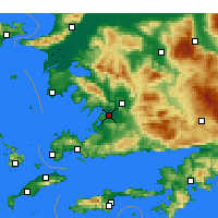Nearby Forecast Locations - Bodrum-Milas (Aéroport) - Carte