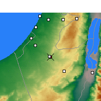 Nearby Forecast Locations - Beer-Sheva - Carte