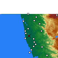 Nearby Forecast Locations - Alappuzha - Carte