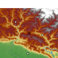 Nearby Forecast Locations - Dadeldhura - Carte