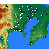 Nearby Forecast Locations - Yokohama - Carte