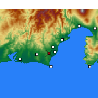 Nearby Forecast Locations - Shimada - Carte