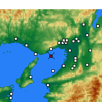 Nearby Forecast Locations - Kobe Aéroport - Carte