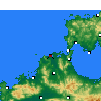 Nearby Forecast Locations - Ashiya - Carte