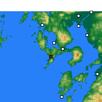 Nearby Forecast Locations - Nagasaki - Carte