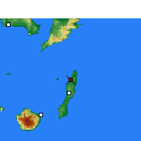 Nearby Forecast Locations - Tanega-shima - Carte