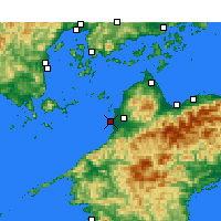 Nearby Forecast Locations - Matsuyama (Aéroport) - Carte