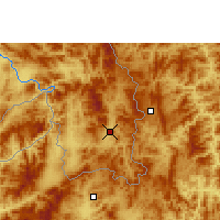 Nearby Forecast Locations - Xian de Mengla - Carte