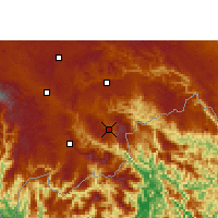 Nearby Forecast Locations - Xian de Malipo - Carte