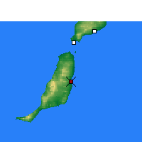 Nearby Forecast Locations - Fuerteventura - Carte