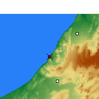 Nearby Forecast Locations - Sidi Ifni - Carte