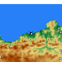 Nearby Forecast Locations - Jijel-port - Carte