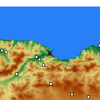 Nearby Forecast Locations - Béjaïa - Carte