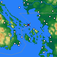 Nearby Forecast Locations - Île Saturna - Carte