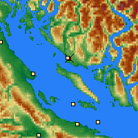 Nearby Forecast Locations - Powell River - Carte