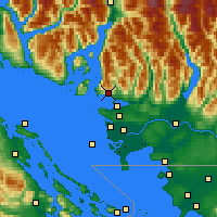 Nearby Forecast Locations - W Vancouver - Carte