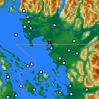 Nearby Forecast Locations - White Rock - Carte