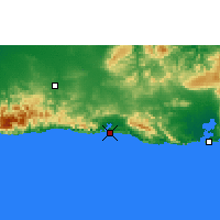 Nearby Forecast Locations - Sant. Cuba - Carte