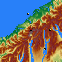 Nearby Forecast Locations - Westland NP - Carte