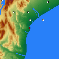 Nearby Forecast Locations - Timaru - Carte