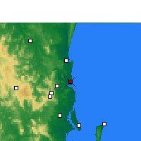 Nearby Forecast Locations - Sunshine Coast (Aéroport) - Carte