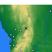 Nearby Forecast Locations - Nuriootpa - Carte
