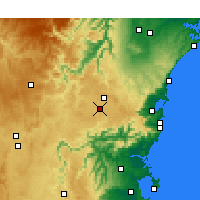 Nearby Forecast Locations - Moss Vale - Carte