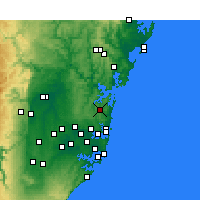 Nearby Forecast Locations - Terrey Hills - Carte