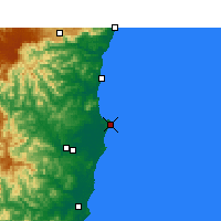 Nearby Forecast Locations - South West Rocks - Carte