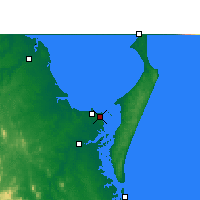 Nearby Forecast Locations - Hervey Bay AP - Carte
