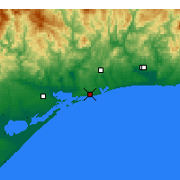 Nearby Forecast Locations - Lakes Entrance - Carte