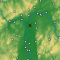 Nearby Forecast Locations - Groß-Gerau - Carte