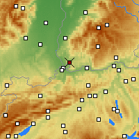 Nearby Forecast Locations - Lörrach - Carte