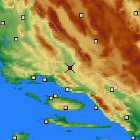 Nearby Forecast Locations - Trilj - Carte