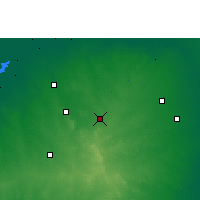 Nearby Forecast Locations - Thangadh - Carte