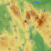 Nearby Forecast Locations - Králíky - Carte