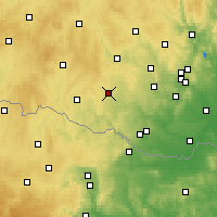 Nearby Forecast Locations - Moravské Budějovice - Carte