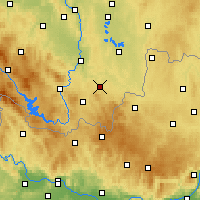 Nearby Forecast Locations - Trhové Sviny - Carte