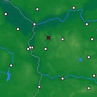 Nearby Forecast Locations - Ośno Lubuskie - Carte
