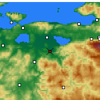 Nearby Forecast Locations - Mustafakemalpaşa - Carte