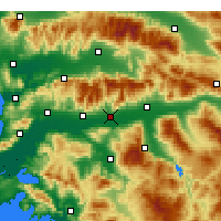 Nearby Forecast Locations - Köşk - Carte