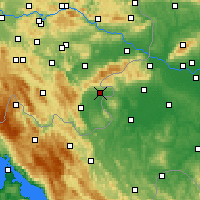 Nearby Forecast Locations - Metlika - Carte