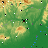 Nearby Forecast Locations - Kazincbarcika - Carte