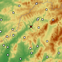 Nearby Forecast Locations - Považská Bystrica - Carte