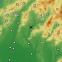 Nearby Forecast Locations - Topoľčany - Carte