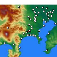 Nearby Forecast Locations - Atsugi - Carte