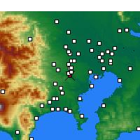 Nearby Forecast Locations - Chōfu - Carte