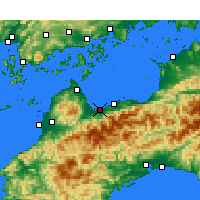 Nearby Forecast Locations - Saijō - Carte