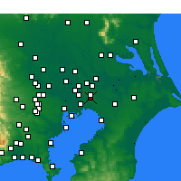 Nearby Forecast Locations - Kamagaya - Carte